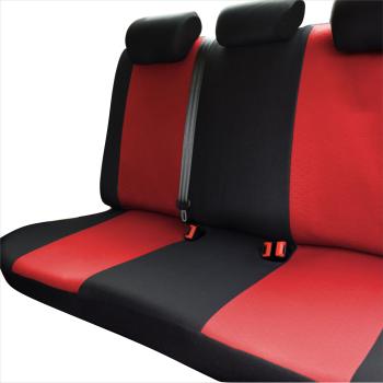 Auto Sitzbezug Set Universal Design Vorne und Hinten Schwarz mit FARBAUSWAHL